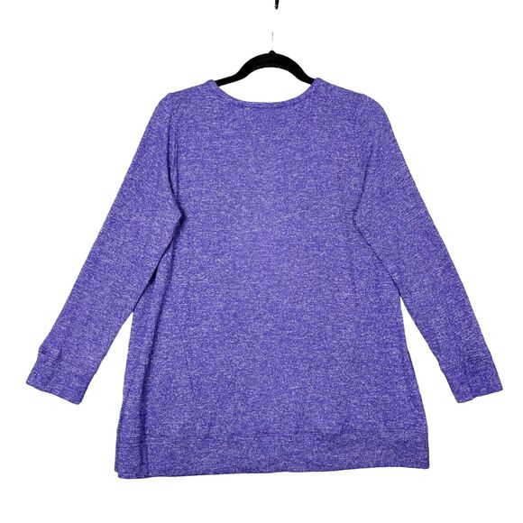 SOFT SURROUNDINGS Heather Purple Long Sleeve Sweatshirt SIZE MEDIUM - Picture 2 of 8